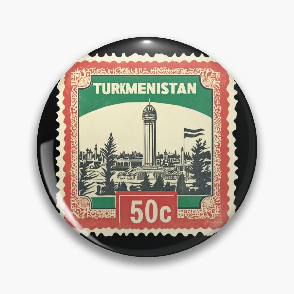 Item preview, Turkmenistan Vintage Stamp - Independence Tower designed and sold by tiigerdad.