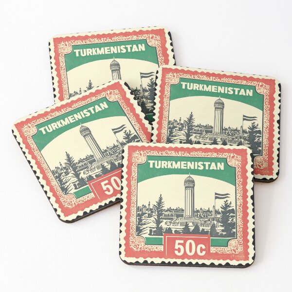 Item preview, Turkmenistan Vintage Stamp - Independence Tower designed and sold by tiigerdad.