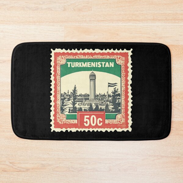 Item preview, Turkmenistan Vintage Stamp - Independence Tower designed and sold by tiigerdad.