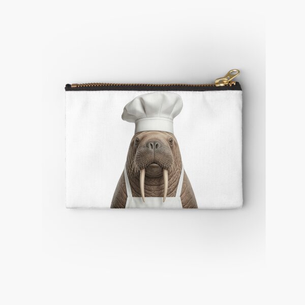 Item preview, Funny Walrus Chef Realistic Animal Cooking Humor Art designed and sold by LazyOwlStore.