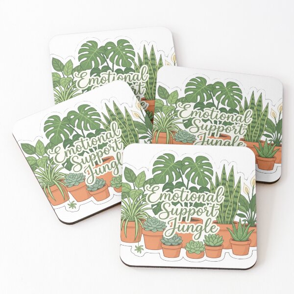 Item preview, Emotional Support Jungle Funny Plant Lover Aesthetic Sticker designed and sold by JeevanStickers.