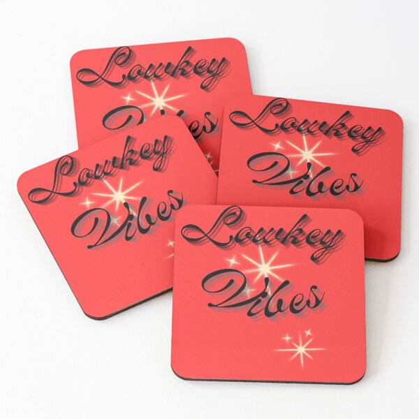 Item preview, Lowkey Vibes Sparkle Script Red Aesthetic Print designed and sold by Extremeallie.