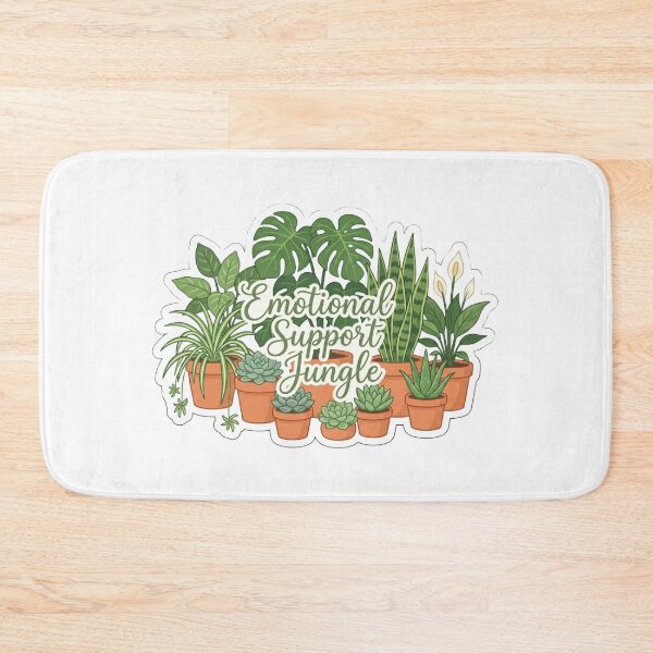 Item preview, Emotional Support Jungle Funny Plant Lover Aesthetic Sticker designed and sold by JeevanStickers.