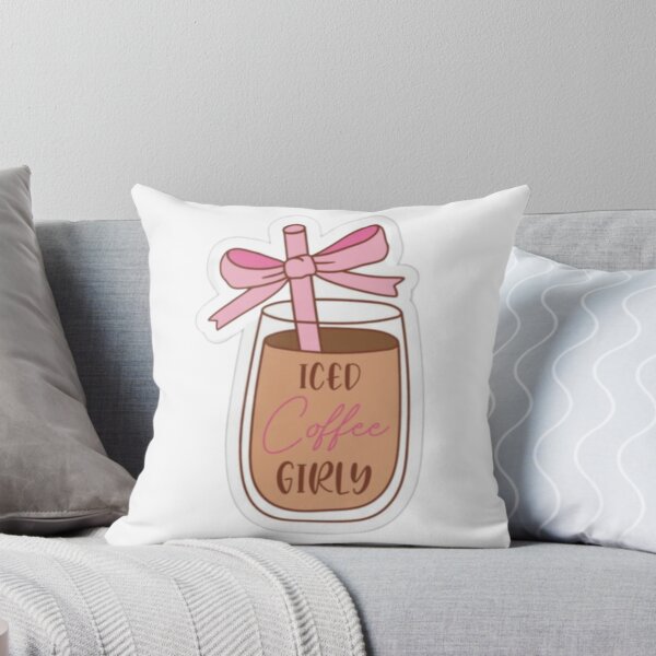 Item preview, Iced Coffee Girly Sticker Design | Cute Pink Coquette Coffee Aesthetic designed and sold by PixelVibe Art.