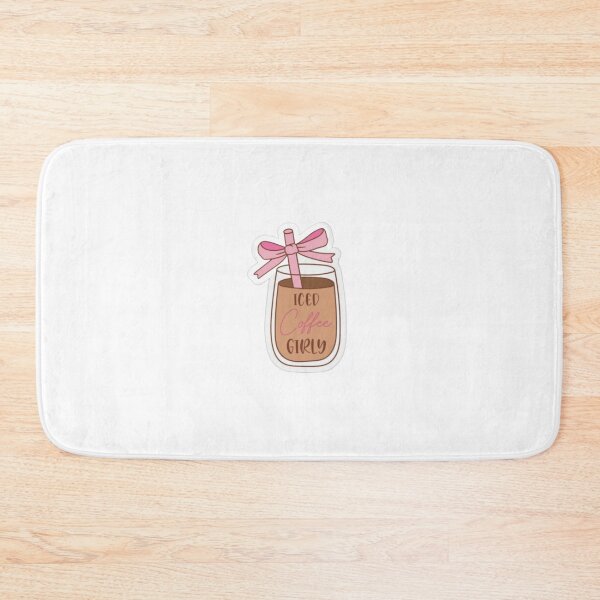 Item preview, Iced Coffee Girly Sticker Design | Cute Pink Coquette Coffee Aesthetic designed and sold by PixelVibe Art.