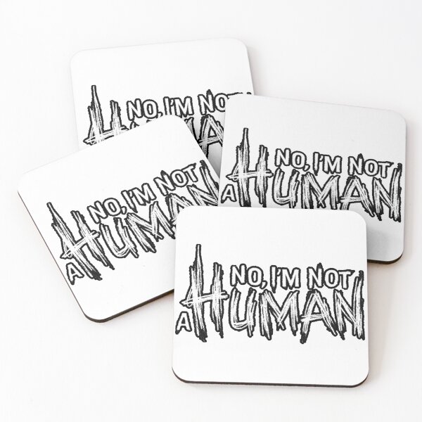 Item preview, NO IM NOT A HUMAN (INDIE HORROR VIDEO GAME LOGO) designed and sold by Python Designs .