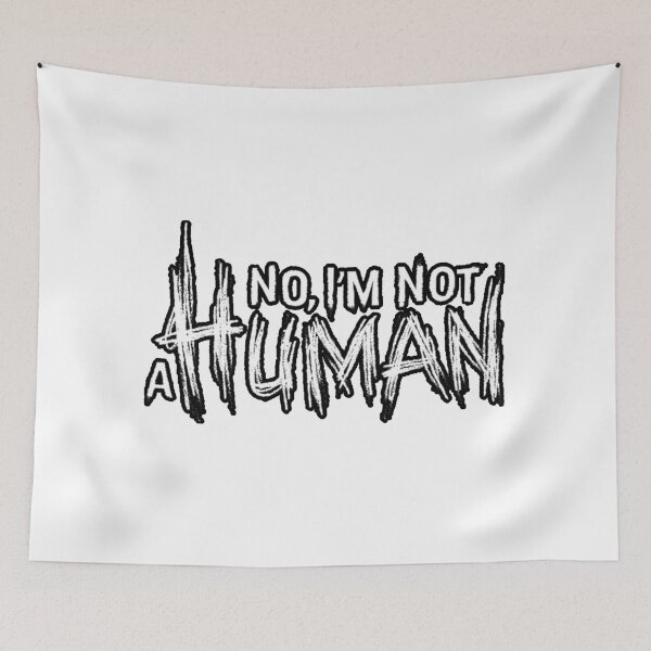 Item preview, NO IM NOT A HUMAN (INDIE HORROR VIDEO GAME LOGO) designed and sold by Python Designs .