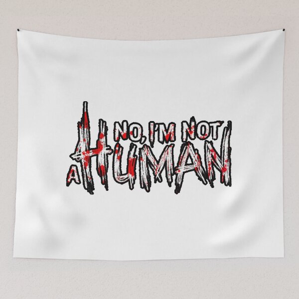 Item preview, NO IM NOT A HUMAN (INDIE HORROR VIDEO GAME LOGO 2) designed and sold by Python Designs .