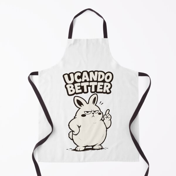 Item preview, UCANDO BETTER: Grumpy Motivational Bunny Art designed and sold by MalisoStickers.