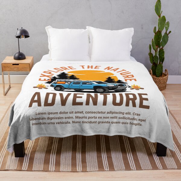 Item preview, Blue Overlanding Pickup Truck & Campfire Design designed and sold by Future Fashion 07.