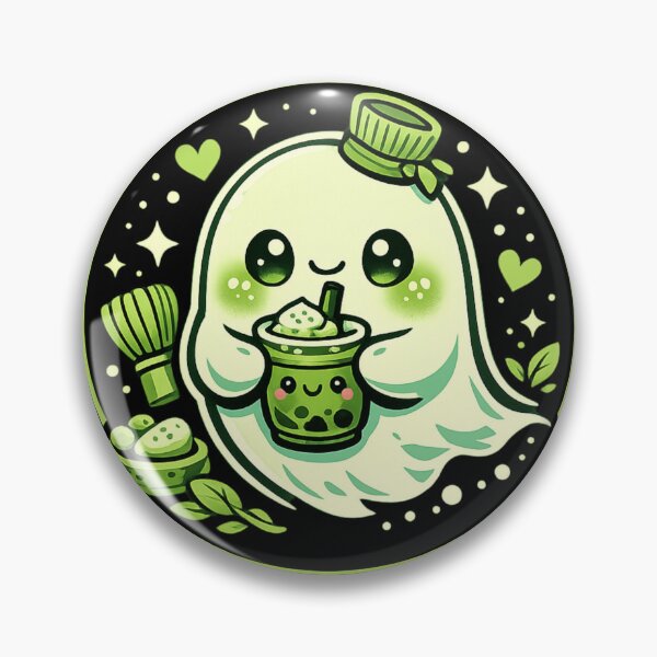 Item preview, Matcha Green Tea Kawaii Ghost  designed and sold by redsharkuk.