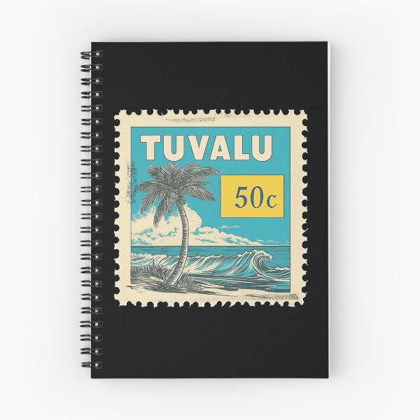 Item preview, Tuvalu Vintage Postage Stamp - Palm and Wave designed and sold by tiigerdad.