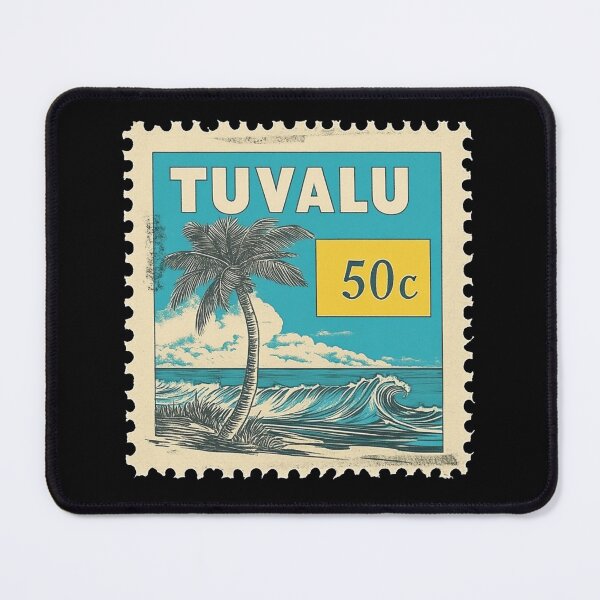 Item preview, Tuvalu Vintage Postage Stamp - Palm and Wave designed and sold by tiigerdad.