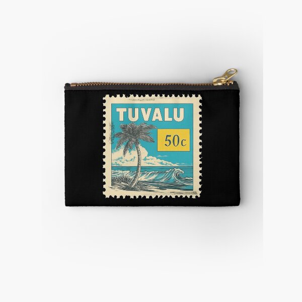 Item preview, Tuvalu Vintage Postage Stamp - Palm and Wave designed and sold by tiigerdad.