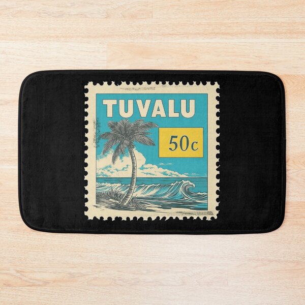 Item preview, Tuvalu Vintage Postage Stamp - Palm and Wave designed and sold by tiigerdad.