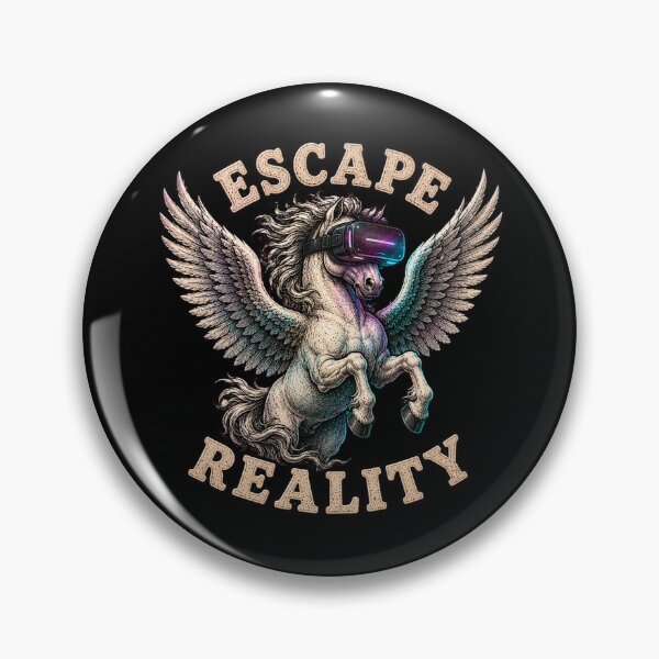 Item preview, Funny Pegasus VR Headset Gaming Exhausted Retro Graphic Tee designed and sold by Mythic Ink Studio.