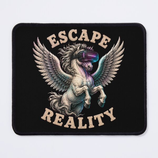 Item preview, Funny Pegasus VR Headset Gaming Exhausted Retro Graphic Tee designed and sold by Mythic Ink Studio.