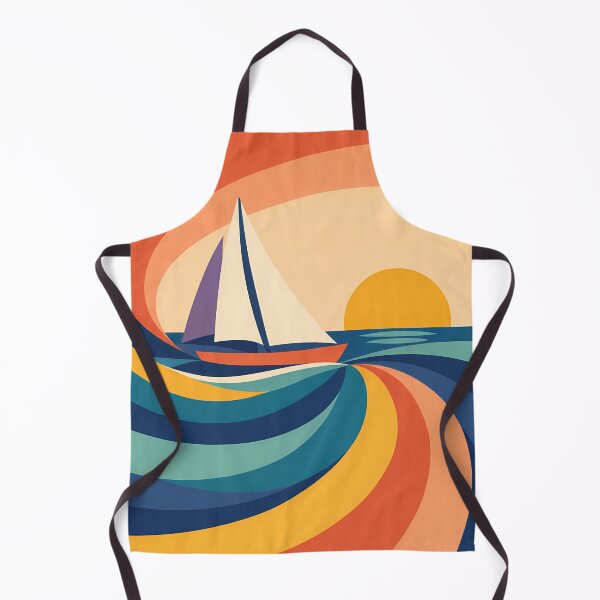 Item preview, Colour Block Sailboat at Sunset designed and sold by InkSmithery.