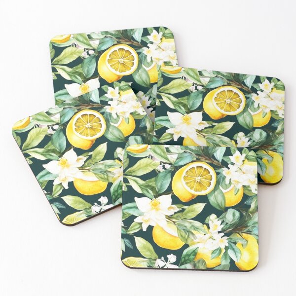Item preview, Sicilian Lemon Pattern and Blooms Amalfi Coast Italy  designed and sold by PG Illustration.