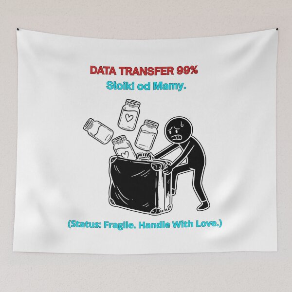 Item preview, White DATA TRANSFER 99% Słoiki od Mamy - Funny Polinglish Polish Expat Gift designed and sold by VibePolinglish.