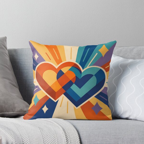Item preview, Overlapping Geometric Hearts with Radiant Rays designed and sold by InkSmithery.