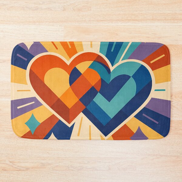 Item preview, Overlapping Geometric Hearts with Radiant Rays designed and sold by InkSmithery.