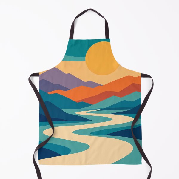 Item preview, Layered Mountain River Sunset designed and sold by InkSmithery.