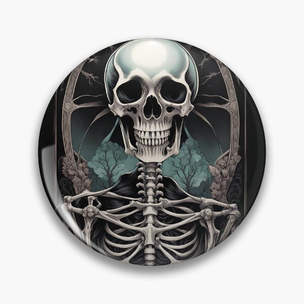 Item preview, Celestial Gothic Skeleton Frame Art | Dark Vintage Skull Illustration designed and sold by SkeletonMood.