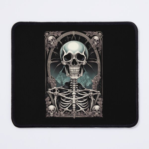 Item preview, Celestial Gothic Skeleton Frame Art | Dark Vintage Skull Illustration designed and sold by SkeletonMood.