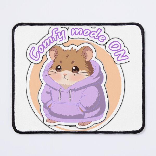 Item preview, Comfy Mode ON Hamster Sticker -Cute Kawaii Hoodie Hamster designed and sold by pn_terest.