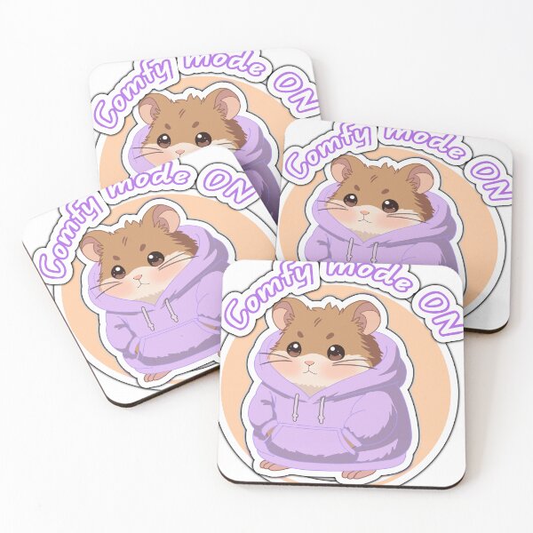 Item preview, Comfy Mode ON Hamster Sticker -Cute Kawaii Hoodie Hamster designed and sold by pn_terest.