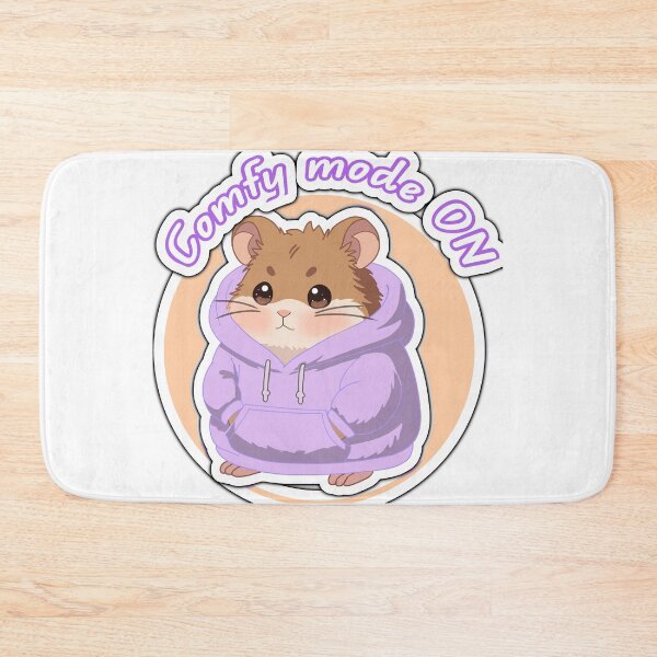 Item preview, Comfy Mode ON Hamster Sticker -Cute Kawaii Hoodie Hamster designed and sold by pn_terest.