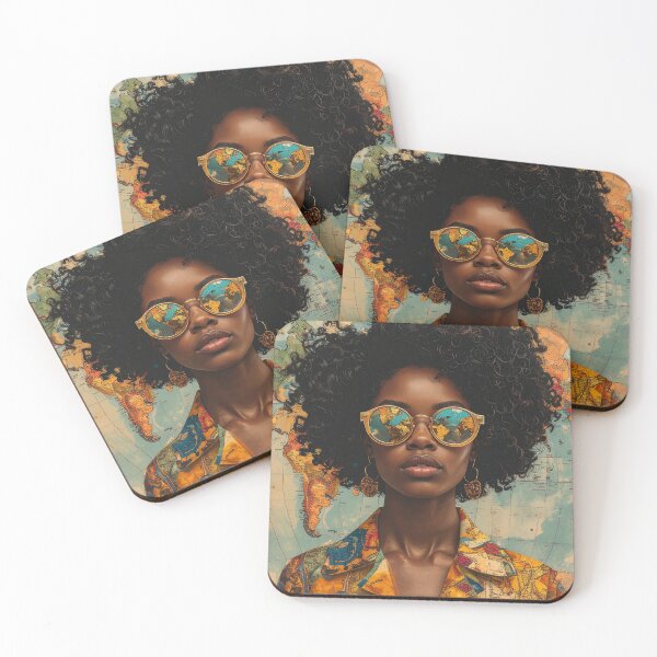 Item preview, Retro Fashion Portrait of Stylish Black Woman designed and sold by BetweenForms.