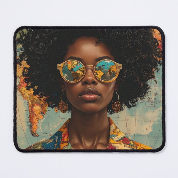 Item preview, Retro Fashion Portrait of Stylish Black Woman designed and sold by BetweenForms.