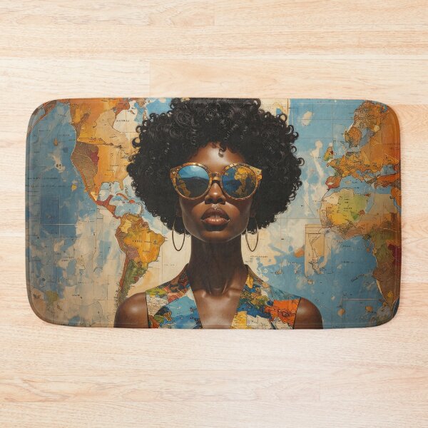 Item preview, Retro Fashion Portrait of Stylish Black Woman designed and sold by BetweenForms.