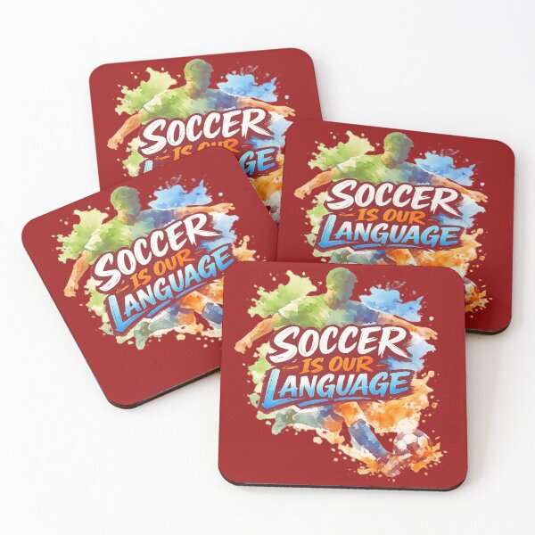 Item preview, Soccer Is Our Language – Watercolor Football Quote T‑Shirt designed and sold by Thao-Studio.