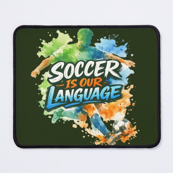 Item preview, Soccer Is Our Language – Watercolor Football Quote T‑Shirt designed and sold by Thao-Studio.
