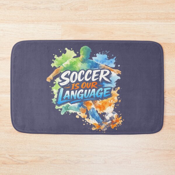 Item preview, Soccer Is Our Language – Watercolor Football Quote T‑Shirt designed and sold by Thao-Studio.
