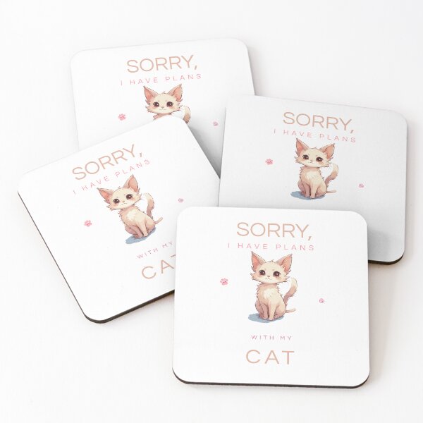 Item preview, Cute Cat Illustration - Sorry I Have Plans With My Cat designed and sold by mimouna00.