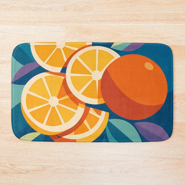 Item preview, Bold Citrus Slices and Orange Leaves designed and sold by InkSmithery.