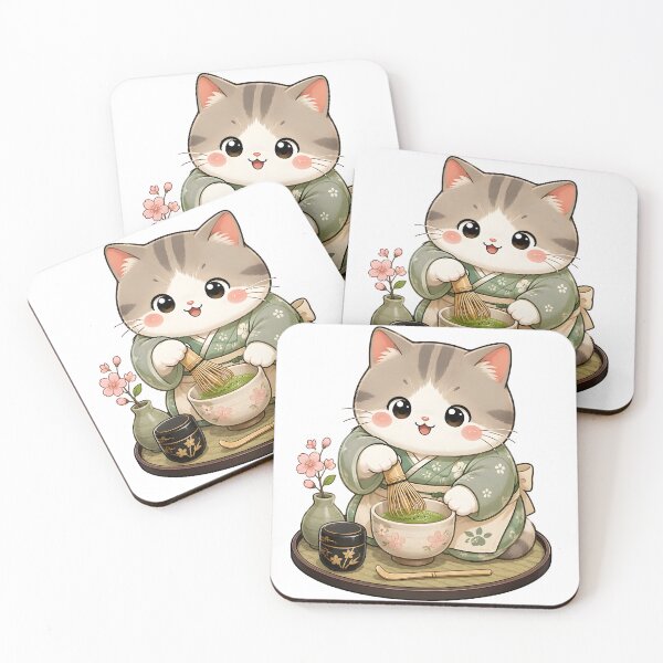 Item preview, Kawaii Cat Japanese Tea Ceremony Matcha designed and sold by Martin's_Design.