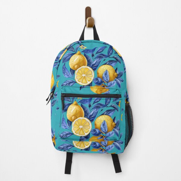 Item preview, Blue Yellow Sicilian Lemon Pattern Dolce Vita Amalfi designed and sold by PG Illustration.