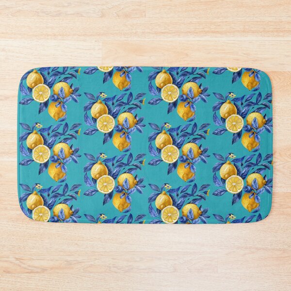 Item preview, Blue Yellow Sicilian Lemon Pattern Dolce Vita Amalfi designed and sold by PG Illustration.