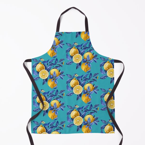 Item preview, Blue Yellow Sicilian Lemon Pattern Dolce Vita Amalfi designed and sold by PG Illustration.