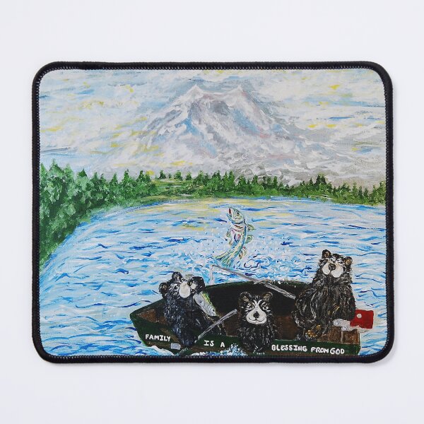 Item preview, Bear Family in the Boat designed and sold by MarkedByHeaven.