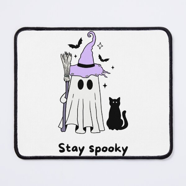 Item preview, Cute Ghost & Cat Halloween Art – Stay Spooky Quote designed and sold by Anomaly 404 Error.