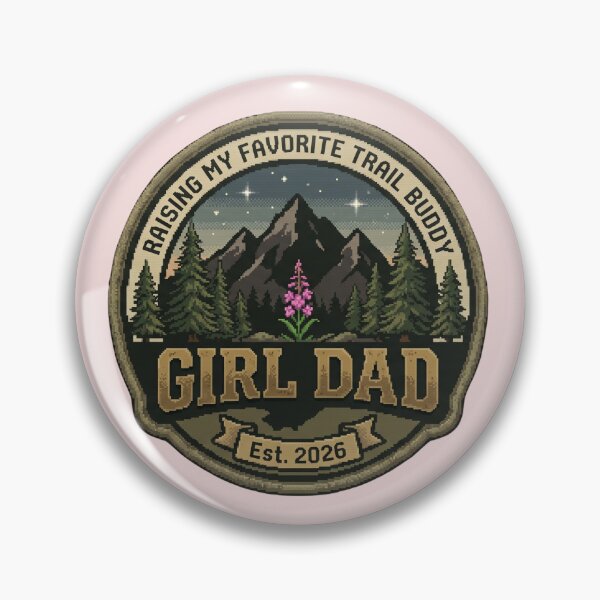 Item preview, Raising My Favorite Trail Buddy Girl Dad Mountain Hiking Outdoors designed and sold by MotivaChic.