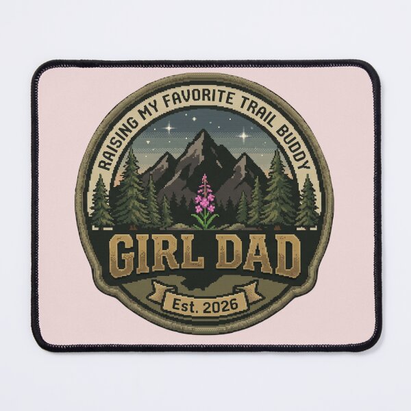 Item preview, Raising My Favorite Trail Buddy Girl Dad Mountain Hiking Outdoors designed and sold by MotivaChic.