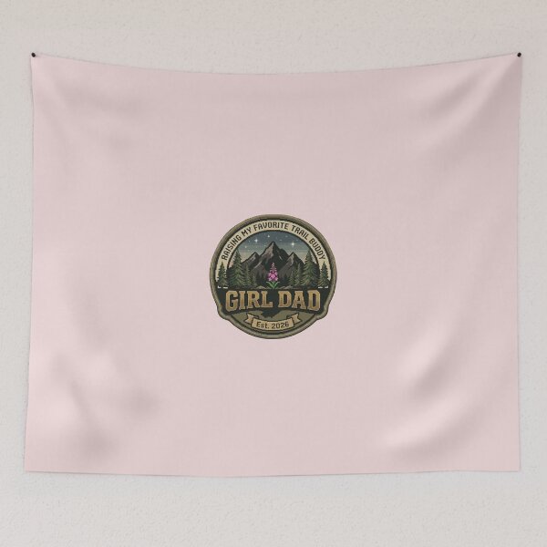 Item preview, Raising My Favorite Trail Buddy Girl Dad Mountain Hiking Outdoors designed and sold by MotivaChic.