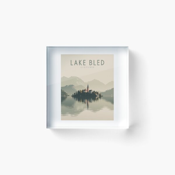 Artikelvorschau, Lake Bled Minimal Poster – Slovenia Scandinavian Travel Wall Art entworfen und verkauft von pod24.